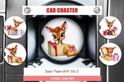 Car Coaster Deer Fawn Gift Product Image 1
