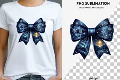 Christmas winter bow png design for T-shirts Product Image 1
