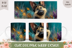 German Shepherd Mug Design, Animals Mug Print Product Image 1