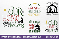 Farmhouse Christian Christmas Sign SVG Product Image 1