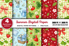 Summer Digital Paper Backgrounds PNG Product Image 1