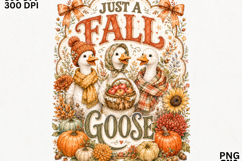 Just A Fall Goose Autumn Pumpkin Sublimation SVG Product Image 2