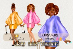 Curvy girl clipart, planner babe clipart, glam girl clipart Product Image 1