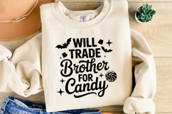 Will trade Brother for candy Svg | Halloween Svg | Shirt Svg Product Image 2