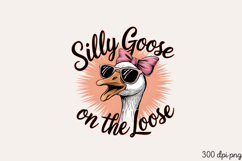 Silly Goose on the Loose PNG, Vintage Silly Goose Sublimatio Product Image 2