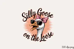 Silly Goose on the Loose PNG, Vintage Silly Goose Sublimatio Product Image 2