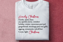 Howdy Christmas Words SVG, Merry Christmas SVG, Christmas Product Image 1