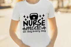 Nurse Mode All Day Every Day Svg, Nurse Life Svg. Product Image 2