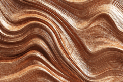 A wavy, metallic copper surface with asmooth texture Product Image 1