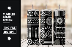 Ivory Themed Geometric Tumbler Warp Design Product Image 1