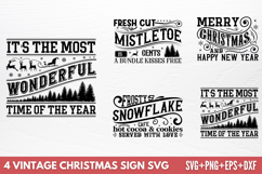 Vintage Christmas Sign SVG Product Image 1