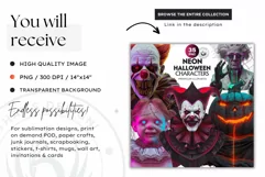 Mummy Halloween Clipart, Halloween PNG, Neon clipart Product Image 2