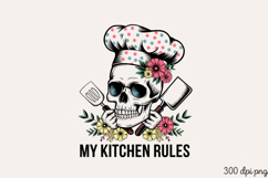 MY KITCHEN RULES PNG, Vintage Kitchen Sublimation Product Image 1