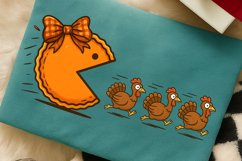 Funny Pumpkin Pie Thanksgiving Fall PNG, Pumpkin Pie Chasing Product Image 3