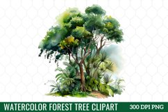Watercolor Forest Tree Clipart Product Image 1