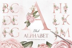 Blush Alphabet Clipart, Rose Gold Letters Product Image 1