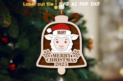 Christmas Tree Toy Sheep SVG laser cut file for Glowforge Product Image 1