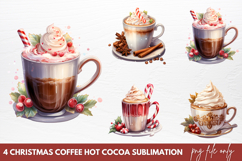 Christmas Coffee Hot Cocoa Sublimation PNG Product Image 1