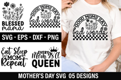 Mother's Day SVG Design - Good Moms Say Bad Words Product Image 1