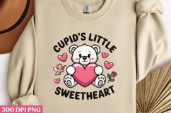 Cupid&#039;s little sweetheart PNG, Cozy Valentine Sublimation PN Product Image 2