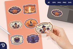 Halloween Label Sticker Set, 6 Designs Product Image 1