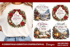 4 Christian Christmas PNG Designs, 4 Christian Inspirational Product Image 1