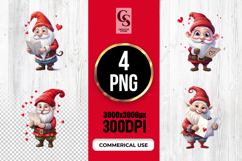 Cute Love Gnome Character Clipart Sublimation PNG Product Image 1