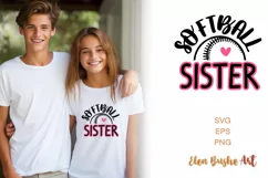Softball sister svg, softball shirt svg, softball svg Product Image 1