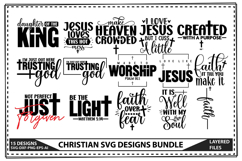 Christian SVG Designs Bundle, Religious SVG, Jesus God Product Image 1