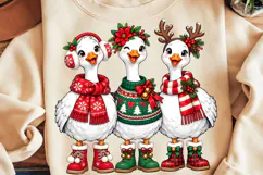 Christmas Goose PNG, Funny Christmas Sublimation, Xmas PNG Product Image 1
