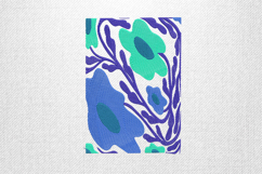 Blue and Green Floral Abstract Embroidery Design Product Image 1