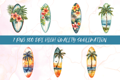 Watercolor skateboard summer clipart sublimation png Product Image 1