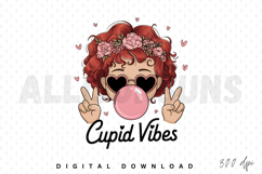 Cupid Vibes Sublimation PNG , Valentines Day PNG Product Image 1