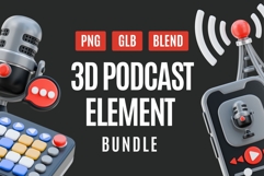3D Podcast Element Bundle Product Image 1