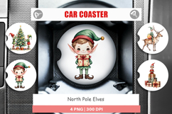 Car Coaster North Pole Elves Product Image 1