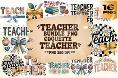 Teacher Bundle PNG Coquette Teacher - 16 PNG Product Image 1