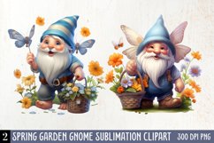 Spring Garden Gnome Sublimation Clipart Product Image 1