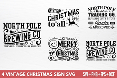 Vintage Christmas Sign SVG Product Image 1