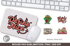 Sarcastic Santa Quotes Mouse Pad Product Image 1
