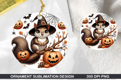 Squirrel Stained Glass Ornament PNG, Digital Download File Product Image 1