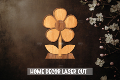 Flowers Stand Decor Laser Cut SVG, Wood cut flower SVG Product Image 1