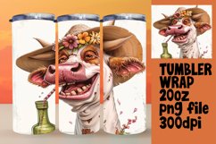 Funny Cow Watercolor Tumbler Wrap - 20oz, Farmhouse Product Image 1