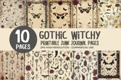 Gothic Butterfly Junk Journal Pages Product Image 1