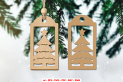 Christmas Gift Tag Laser Cut SVG Product Image 1