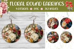 Art Flowers Round Earring Print, Vintage Earring Designs Product Image 1