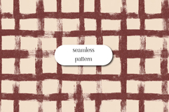 Rust Hand-Painted Grid Seamless Pattern Product Image 1