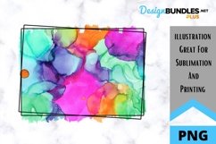 Sublimation Background - Rainbow Alcohol Ink - Background Product Image 2