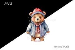 Grumpy Teddy Bear Clipart, Teddy Bear Clipat Product Image 1