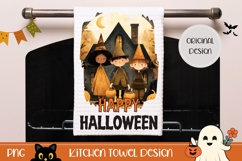 Happy Halloween Towel, Kids Halloween Towel Template Product Image 1