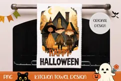 Happy Halloween Towel, Kids Halloween Towel Template Product Image 1